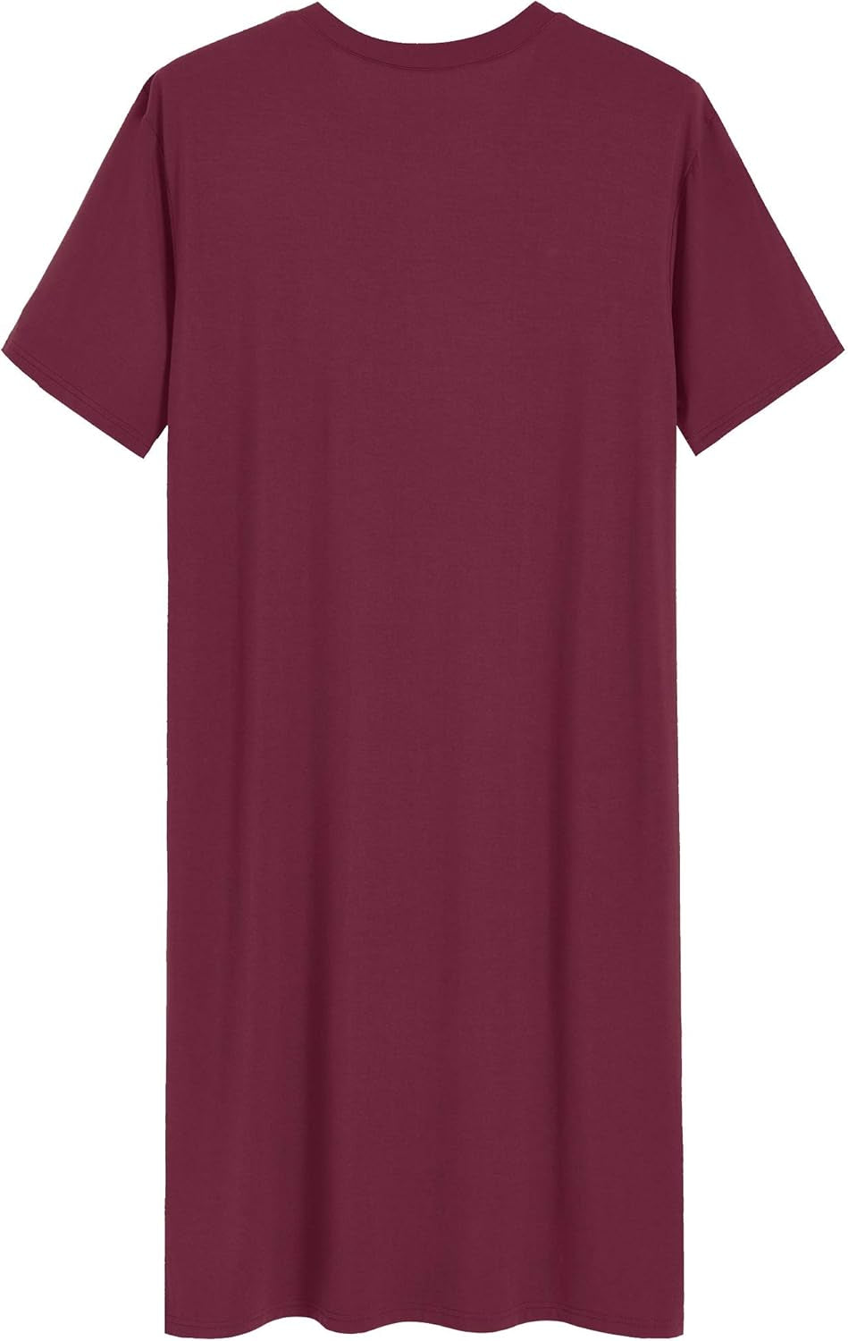 Men'S Viscose Nightshirt Short Sleeves Sleep Shirt