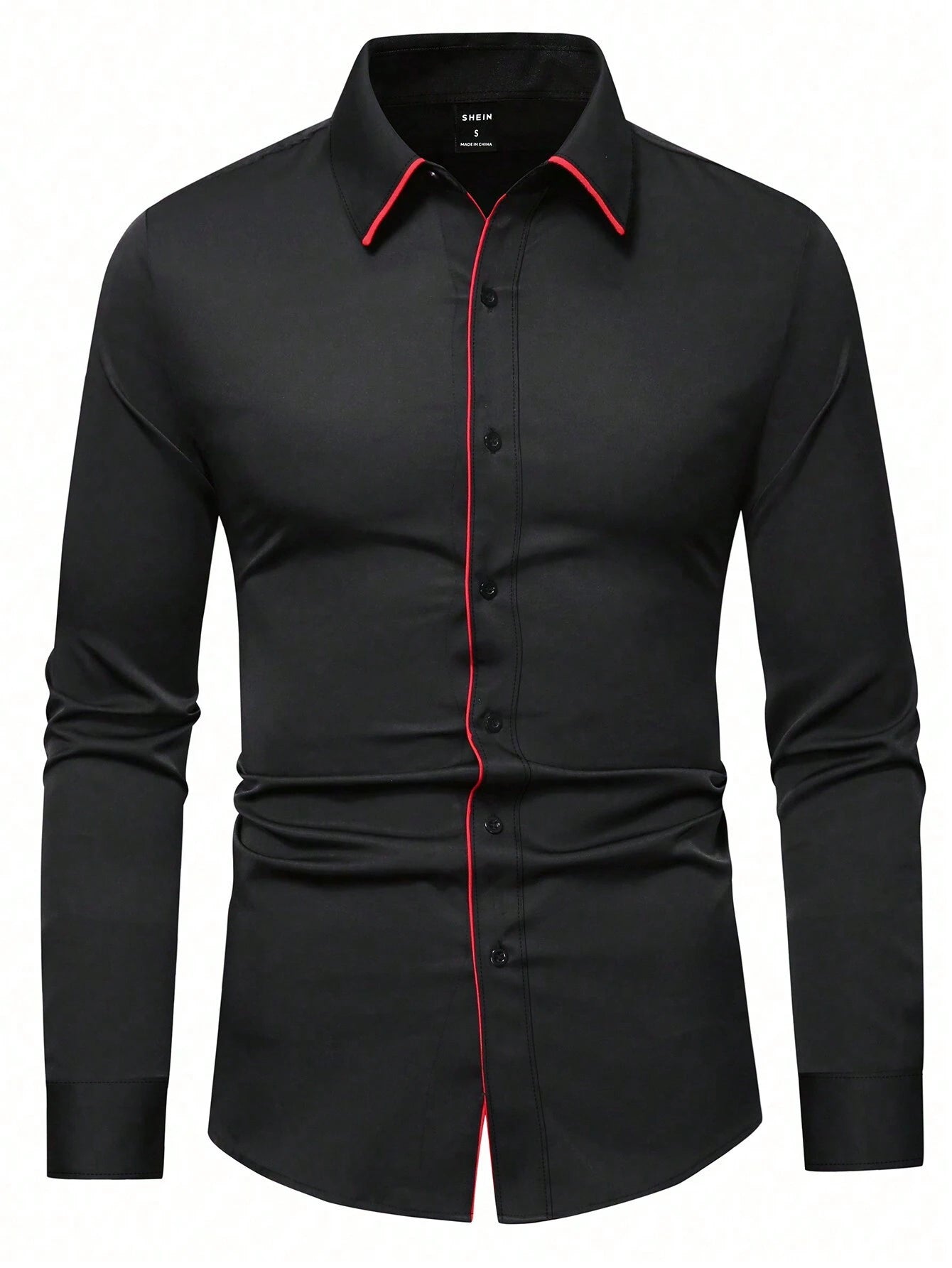 Manfinity Mode Men Contrast Trim Button up Shirt